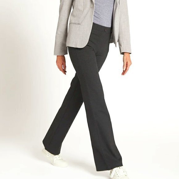 Betabrand Bootcut Classic Dress Pant Yoga Pant M Charcoal Gray - Picture 1 of 16
